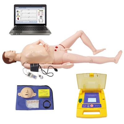 高級電腦全功能急救訓練模擬人（心肺復蘇CPR與血壓測量、AED除顫儀、基礎護理） 